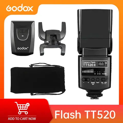 Godox TT520II Camera Flash with Built-in Wireless Trigger GN33 S1/S2 Modes for Canon Nikon Sony Fujifilm Olympus DSLR