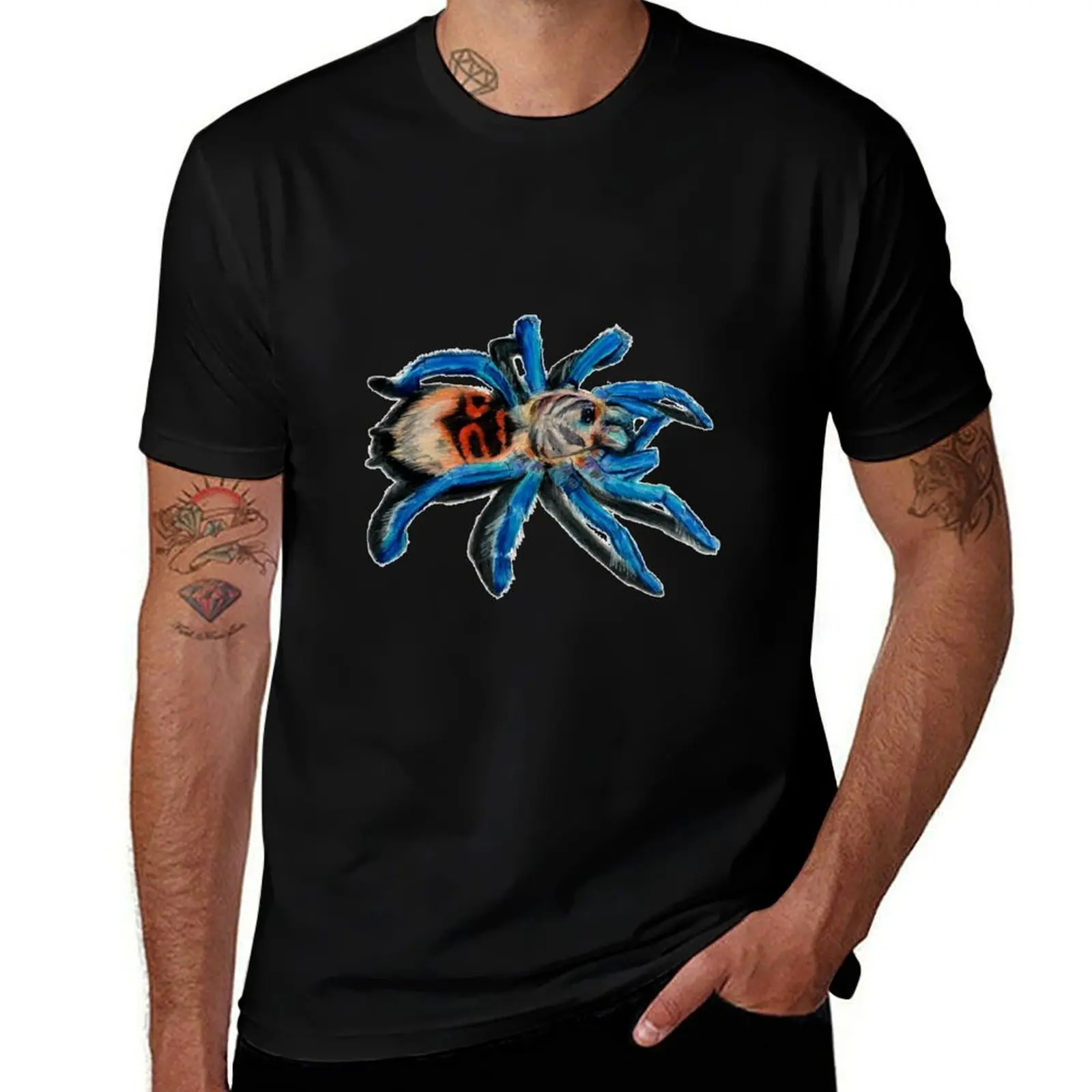 Green Bottle Blue Tarantula T-Shirt Sweat Absorbing Sports Tee Shirt T-Shirt