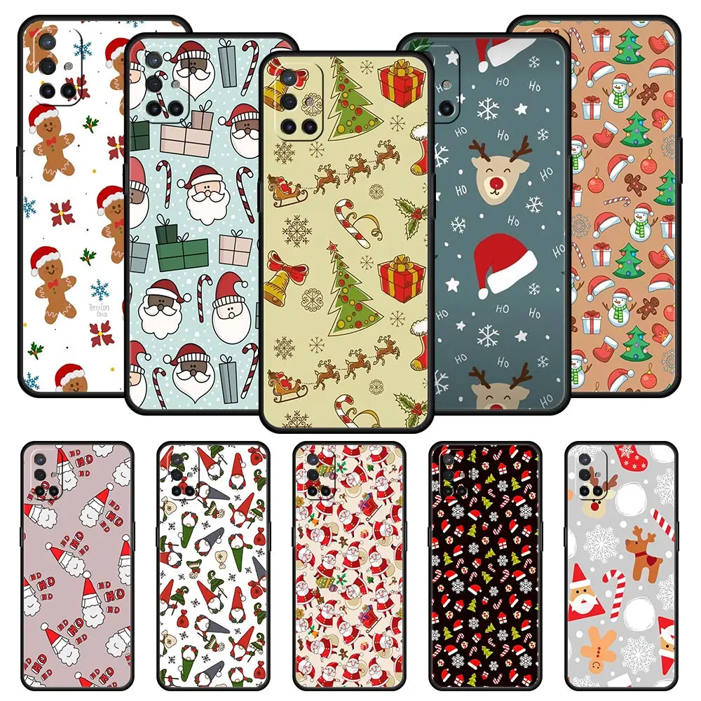 Christmas Santa Claus Case For OnePlus 10 9 8 7 7T Pro 9R 9RT 8T One Plus Nord 2 CE N200 N100 N10 5G Phone Cover Coque Funda