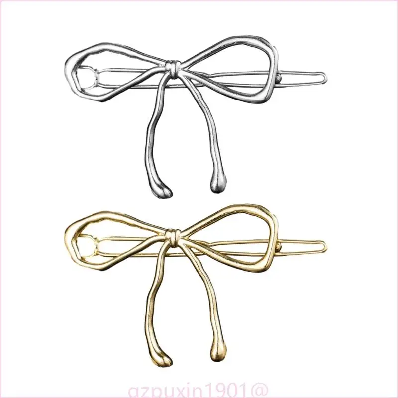 

57QA Fashionable Hollow Butterfly Hair Clip Elegant Bow Barrette Metal Hair Jewelry