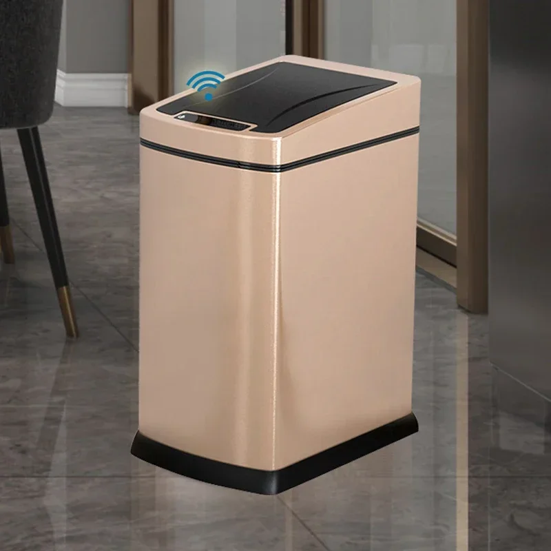 Automatic Sensor Wastebasket Trash Can 2022 Smart Cleaning Metal Garbage Bin Wastebasket Clean Bote De Basura Desk Assessories