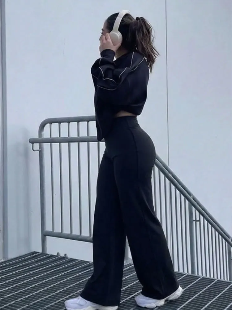 스포츠 스트레이트 와이드 레그 팬츠 울트라 소프트 버터같은 원단 힙업 슬리밍 스웨트팬츠 네이키드 필링 짐 운동 러닝