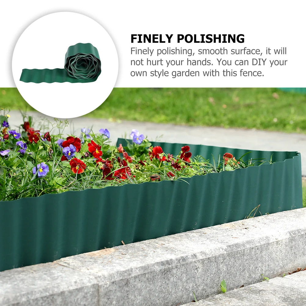 

Plastic Garden Fence Yard Edging Courtyard Partition Reusable Balcony Wave Shape Privacy Fence L scaping Lawn Plants DIY