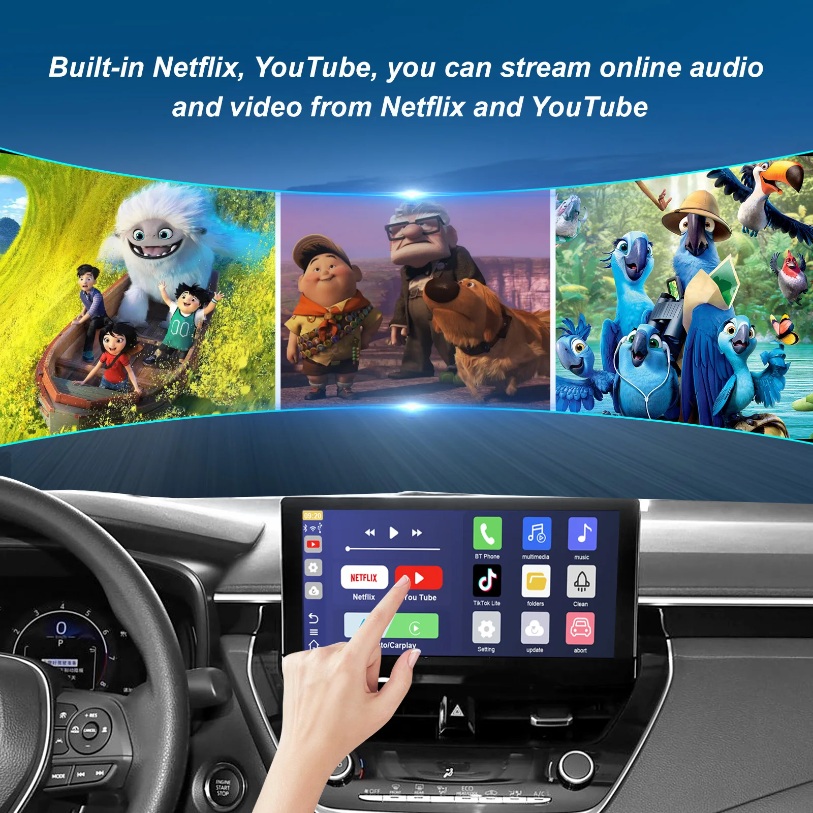 2025 Smart Wireless Android Auto CarPlay Ai Box TV Box Wifi Built-in Play Store Netflix YouTube OEM FOTA Updates for Cars