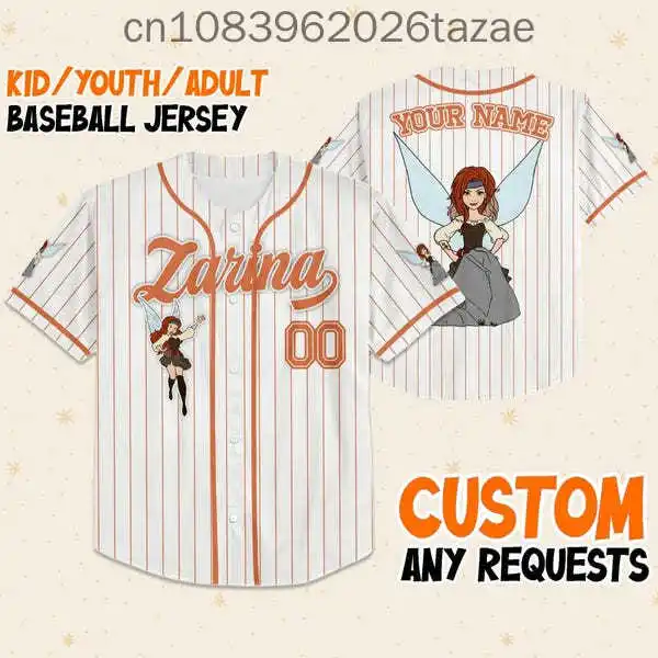 2025 Disney Baseball Shirt, Customizable, 3D Printed Casual Fashion Button Baseball Shirt