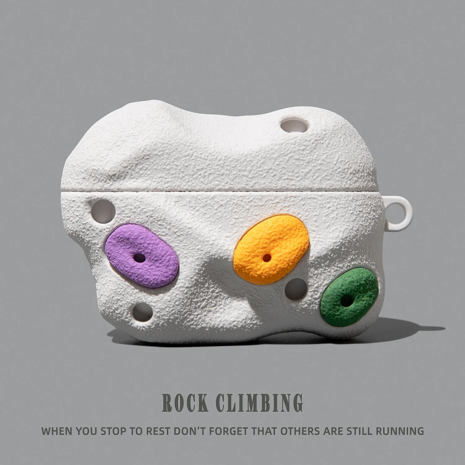 For Airpods 3 4 5 Pro 2 Pro 3 3D Rock Climbing Design Silicone Earphone Case Cover