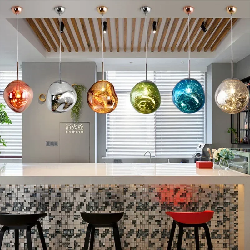 

Postmodern creative personality Nordic volcanic lava chandeliers Restaurant bar counter decorative lights Coffee shop lights Ama