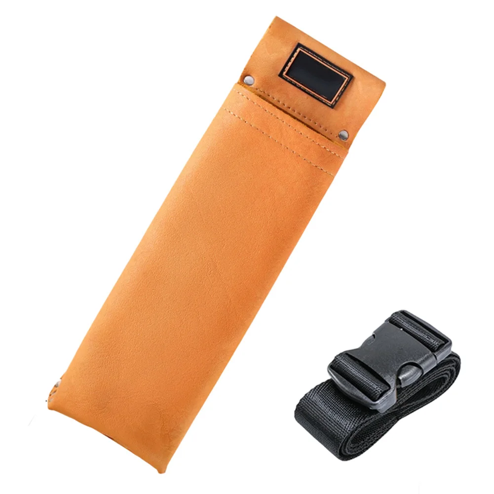 Leather Welding Rod Holder Bag Designed for Safety and Convenience Featuring Belt Loop Compatible with Belts Up to 1.96 Inches