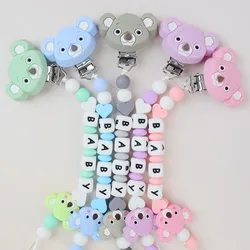 Baby Pacifier Clip Personalize Name Cartoon Koala Dummy Nipple Holder Chain Babies Accessories Custom Newborn Gift Teether Toys