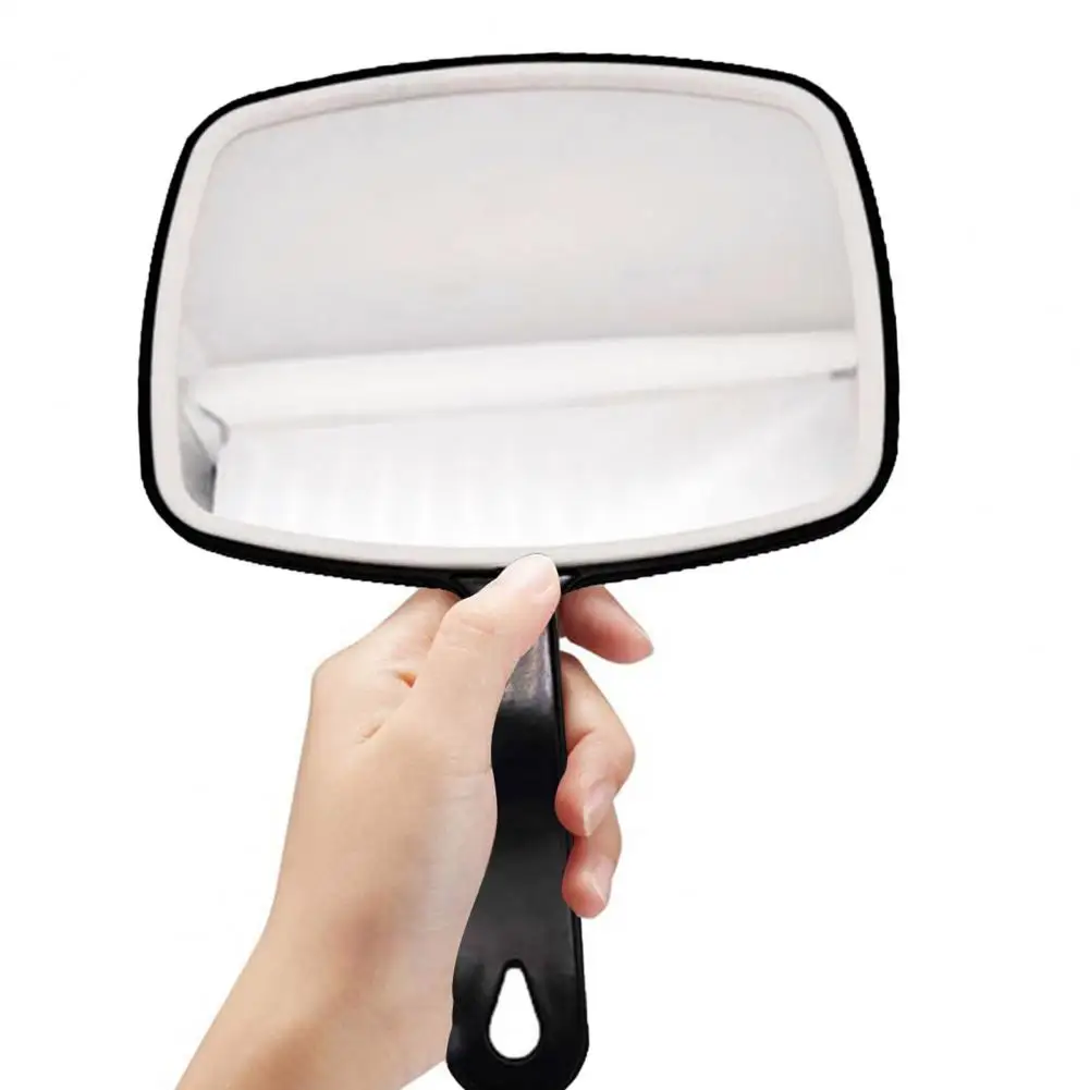 Excellent Handheld Mirror PVC Hairdressing Mirror Anti-fog Portable Single-Sided Vanity Mirror