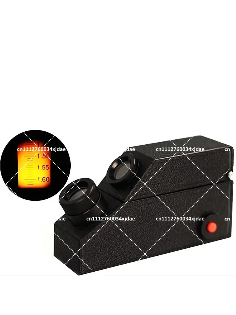 Portable Gemological Refractometer Built-in LED Light, High-Precision Professional Gem Testing Tool, 1.30-1.81 RI Range