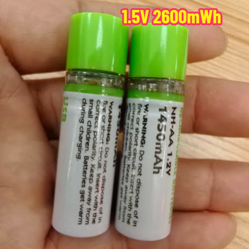 

1.5V 2600mWh AA Lithium Rechargeable USB Battery For Remote Control Mouse Electric Toy Shaver Small Fan MP3+ TYPE C Cable
