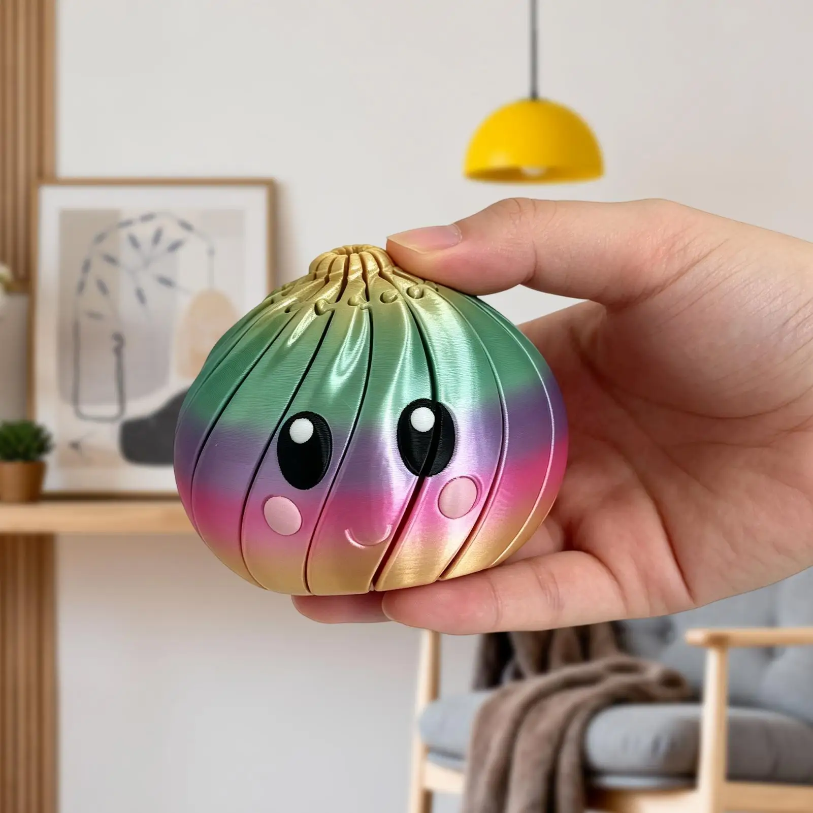 Desktop Ornament Steamed Bun 3D Printed Twisty Dumpling Stress-relieving Toy Spiral Bun Relaxing Toys christmas Gifts For Kids