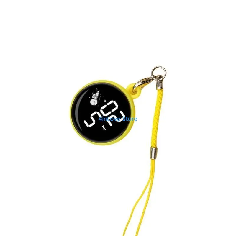 T4MD Digital Keychain Watch Clip Portables Small Pocket Watch Student Pendant Watch for Easy Time Reading