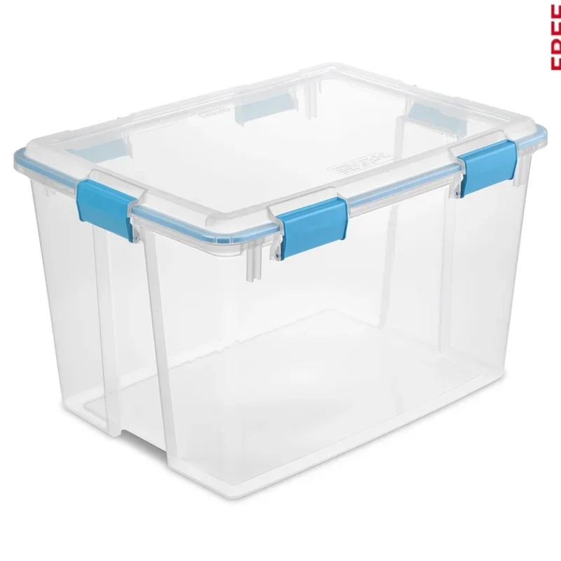 

Weather-Resistant Clear Storage Bin with Lid 80 Quart Gasket Box Ideal Organizing Bedding Documents Keepsakes Dust Moisture