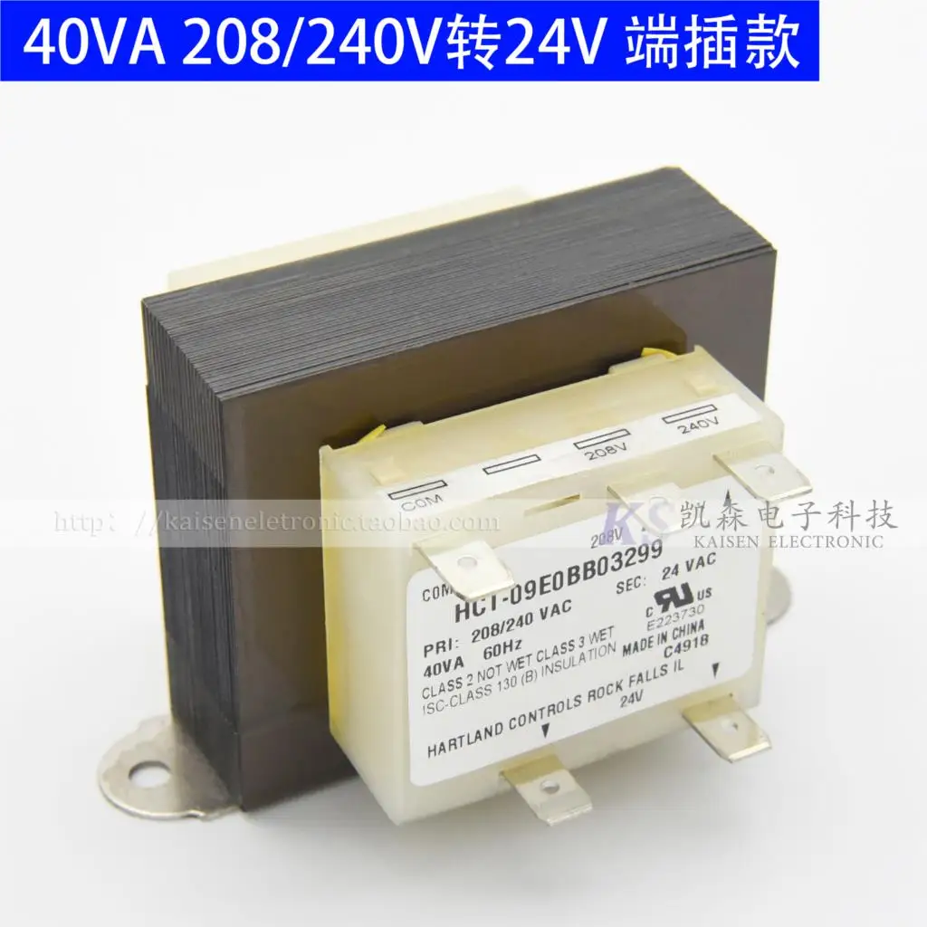 

40 Va V240v Turns 24 V UL 208 HCT - 09 E0bb03299 HCT - 09 E0aa Ducted Transformer