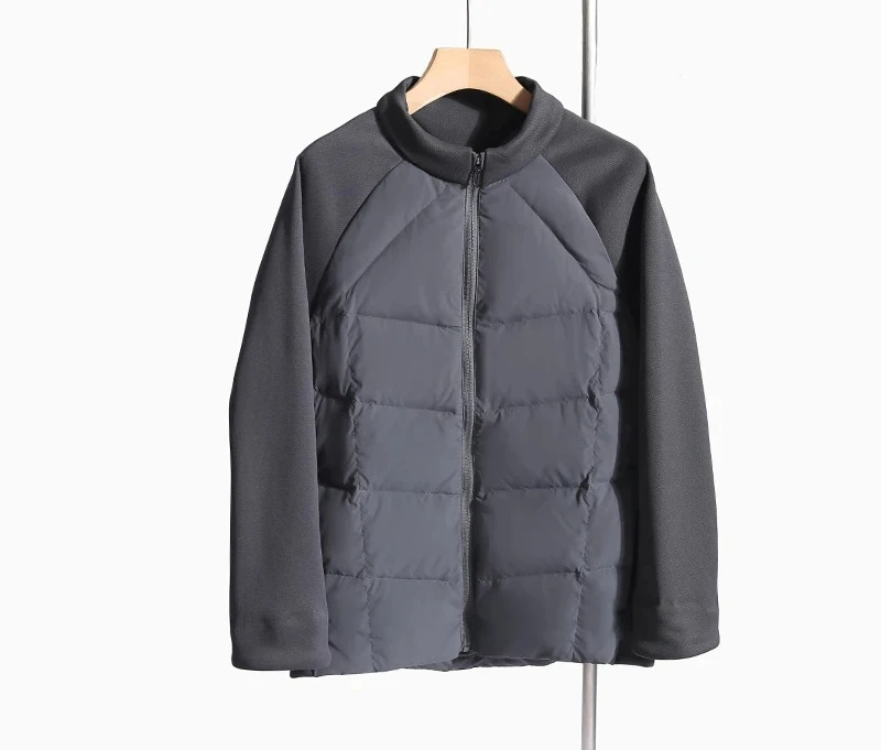 

Trendy cool versatile fashionable casual men's clothing warm stand‑up collar short down jacket high‑quality.