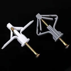Plastic Toggle Anchor with Screw Curtain Gypsum Board Hollow Wall Pipe Plug Aircraft Expansion Anchor Bolt Accessories New
