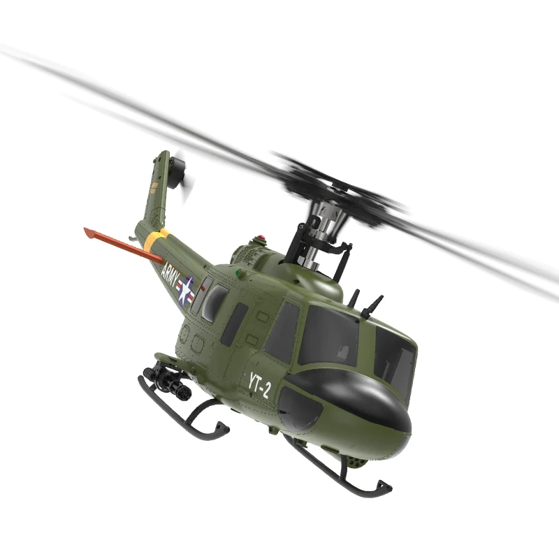 Yuxiang F07 1/34 Uh-1 المزدوج فرش هليكوبتر ستة قنوات تحديد المواقع التدفق البصري Rc طائرات هليكوبتر اللعب