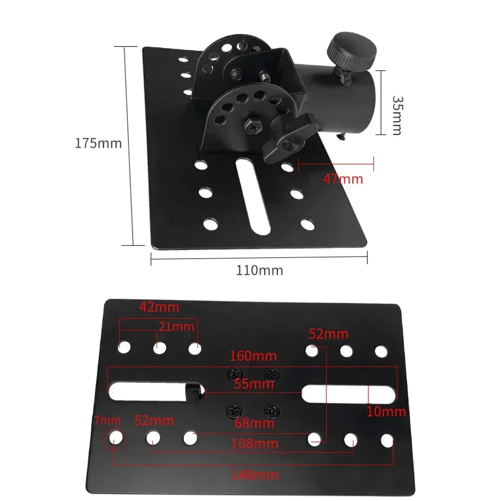 Rotatable 35mm Tripod Pole Mount DJ Speaker Stand Adapter Top Cap Sturdy Metal Mic Tripod Holder Mounting Base Tripod Pole Parts