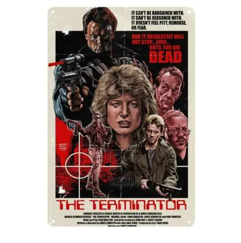 Terminator  Arnold Schwarzenegger Movie Metal Poster Tin Sign - 20x30cm Plate tin sign
