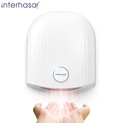 ¡Interhasa! Secador de manos automático, secador de manos de inducción de pared de viento de alta velocidad, frío y caliente, 1200W, para baño comercial, inodoro, nuevo