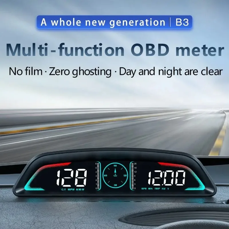 2026 Universal Car OBD2 Gauge Multi-function HUD Speed Water Temp B3 Head up Displays Auto electronics Speedometer Accessories