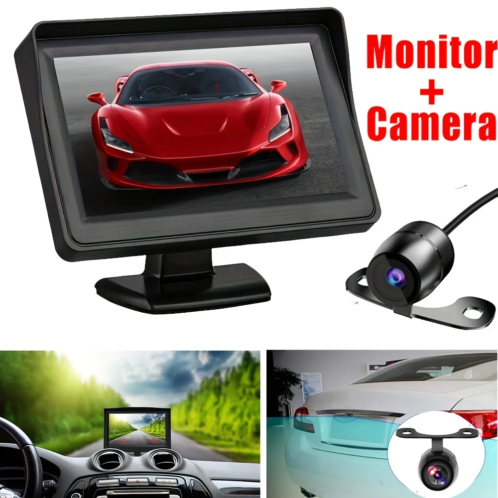 

Rear View Camera With Monitor 4.3" TFT LCD Screen Easy Installation Reversing Camera For Car Parking Camera For Vehicle