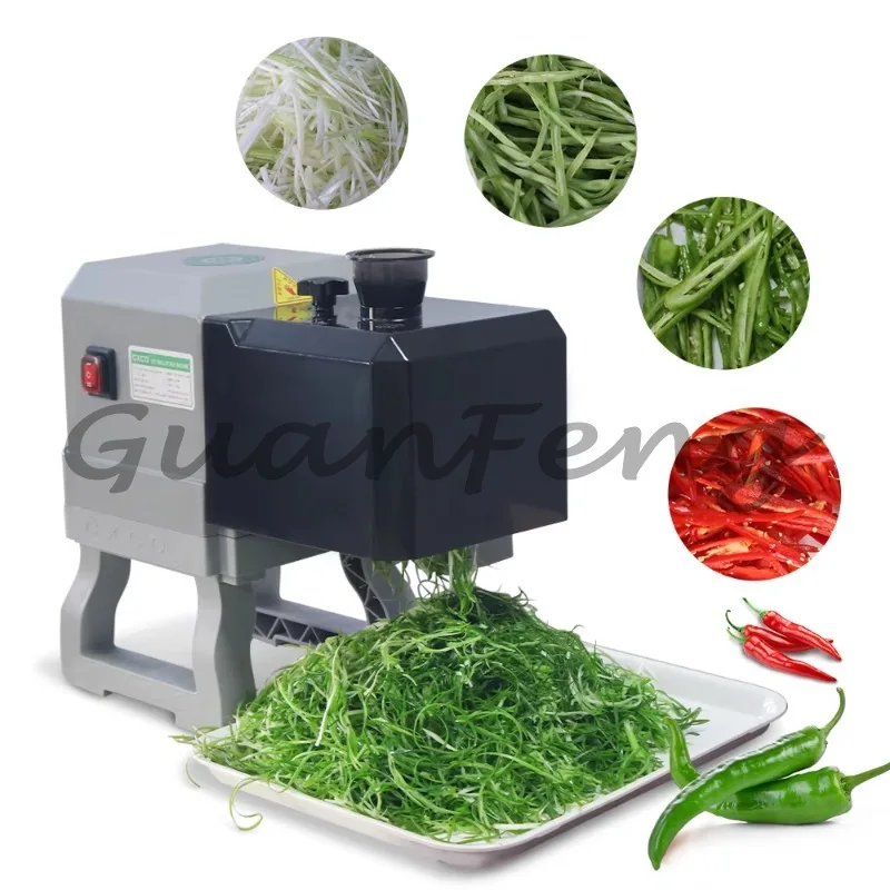 Commercial Multifunctional Vegetable Shredder Machine for Scallion, Celery, Bell Pepper and Green Bean Shredding