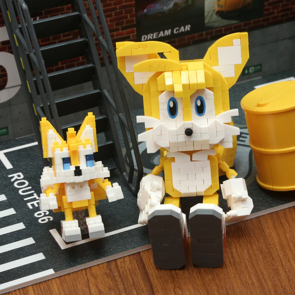 SEGA MOC Bausteine Spielzeug Igel Brickheadzed Dr. Eggman Tails Anime-Spielfiguren Kinder Feiertag Kindertag Geschenk – Detail 4