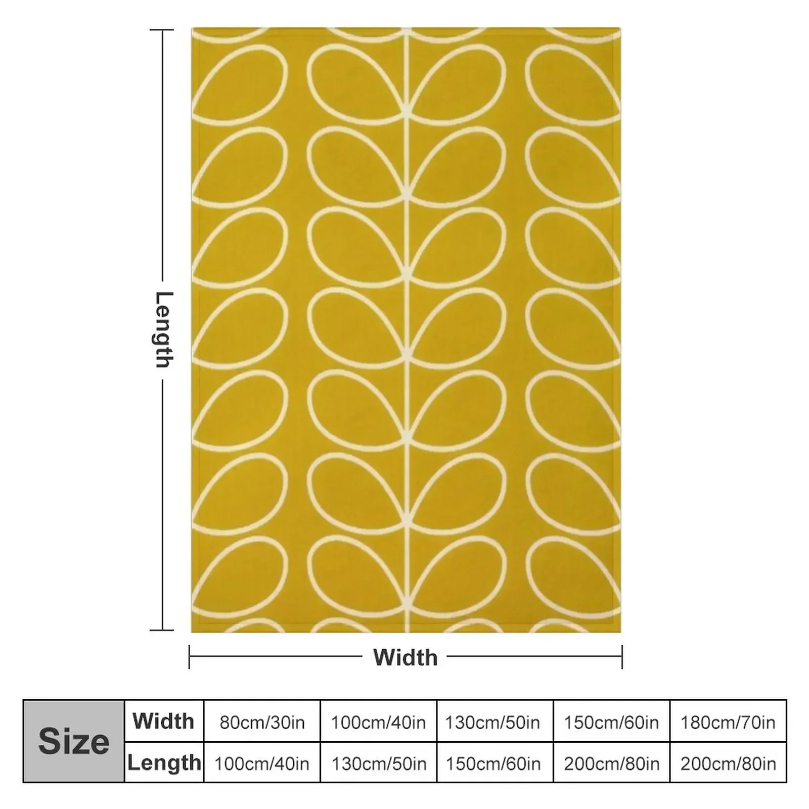 orla kiely color stem, yellow pattern, orla kiely Throw Blanket Hairy Soft Plaid decorative Beautifuls heavy to sleep Blankets