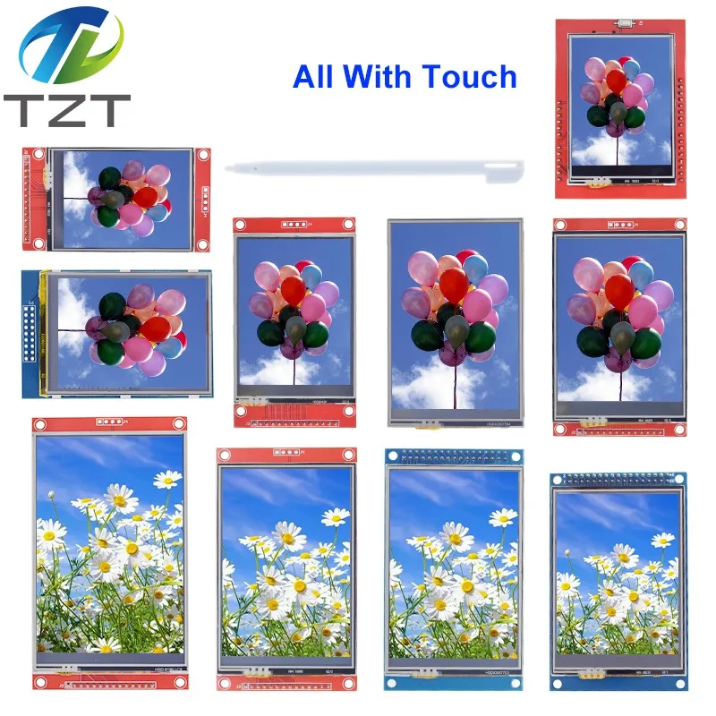 240x320 2.4/2.8/3.2/3.5/4.0 SPI TFT LCD Touch Panel Serial Port Module With PBC ILI9341 2.8 Inch SPI Serial White LED Display