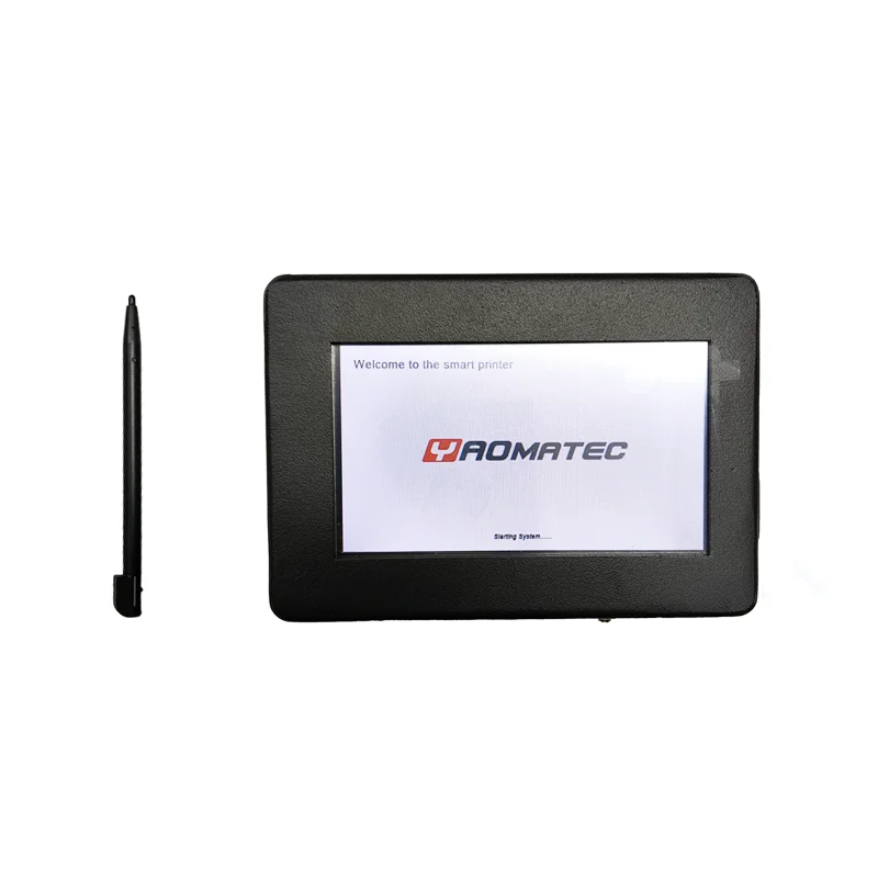 Yaomatec mesin coding otomatis, printer logo Printer Inkjet termal 12.7mm multi Bahasa