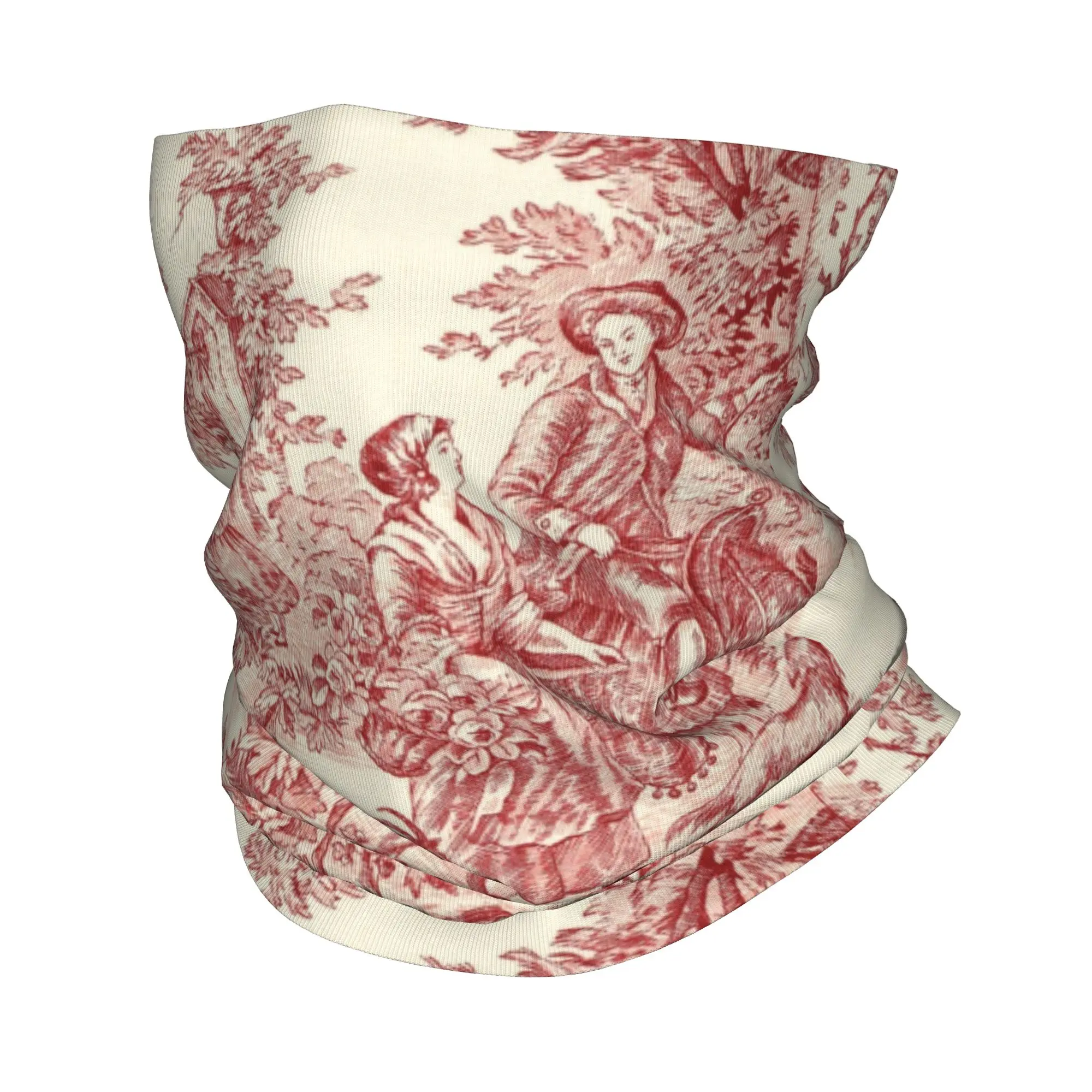 

Custom French Country Toile De Jouy Bandana Neck Warmer Women Men Winter Ski Tube Scarf Gaiter Motifs Face Cover