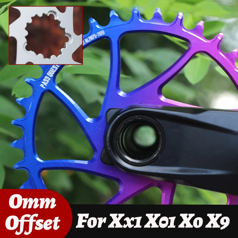 

Кольцо цепного механизма (шатун) с прямым креплением на 3 болта для SRAM XX1 X1 X01 XO XX X9 NX, 30, 32, 34, 36 зубьев, вылет 0 мм, 38T, 40T, 42T