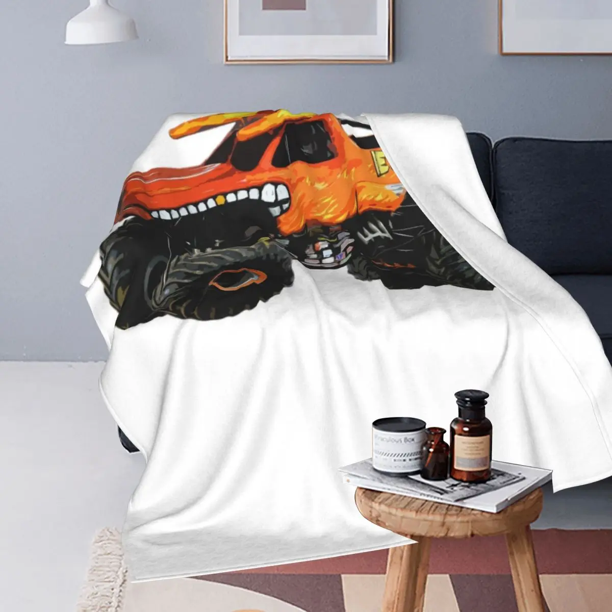

El Toro Loco - одеяло Monster Truck, мягкое теплое фланелевое одеяло, постельное белье для кровати, гостиной, пикника, путешествий, домашнего дивана
