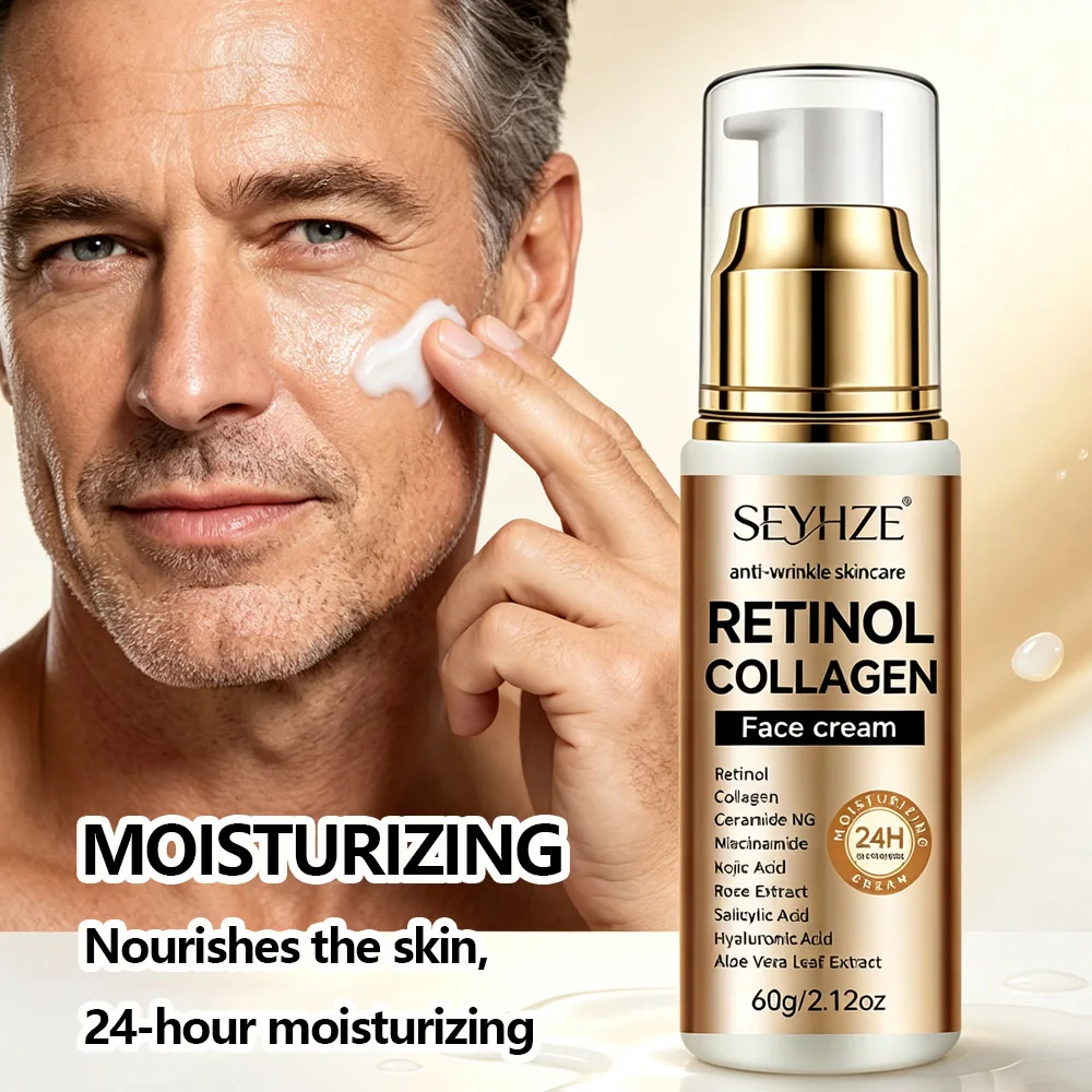 SEYHZE Collagen & Retinol Firming Moisturizing Cream, 60g – Day & Night Dual-Action Firming, with Niacinamide, Rose, and Aloe Ve
