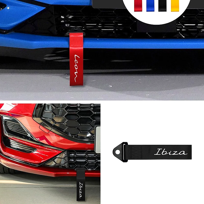 Personality Decorative Tow Rope Fit  Leon MK3 MK4 Ibiza Ateca Wear Resistant Racing Bumper Styling Parts