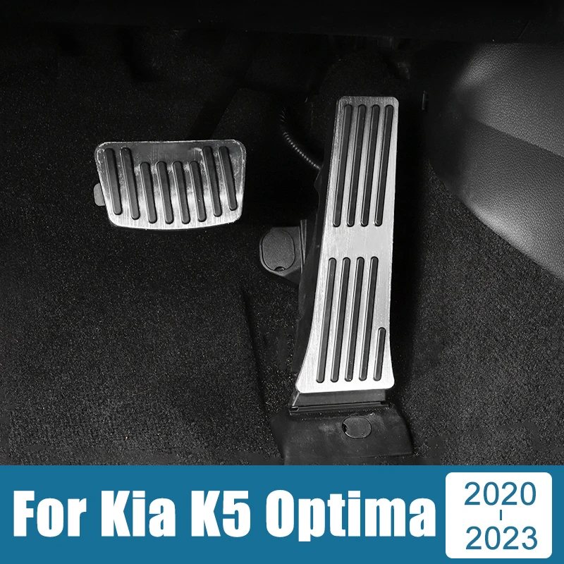 

For Kia K5 Optima DL3 2020 2021 2022 2023 Aluminum Car Foot Fuel Accelerator Gas Pedal Brake Pedals Cover Case Anti-Slip Pads