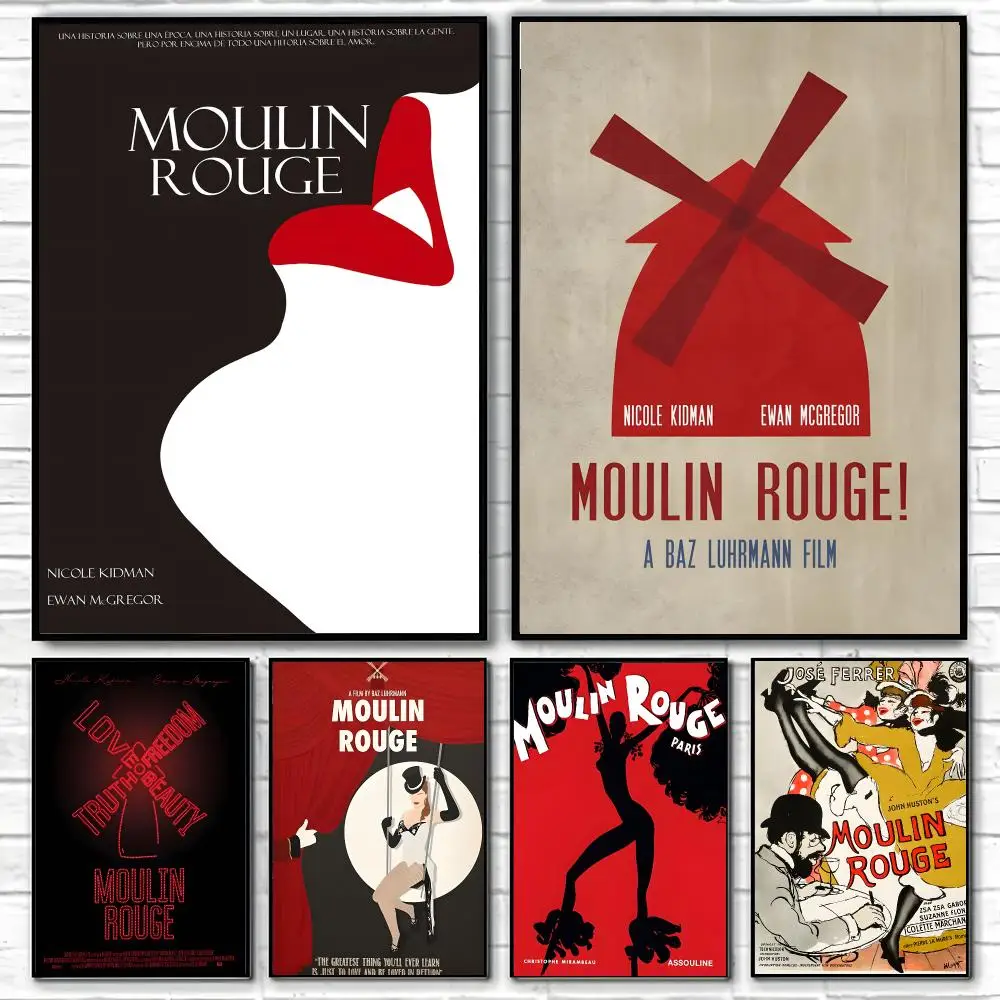 Movie M-moulin Rouge Poster Poster High Quality Wall Art for Home Office Bedroom Living Room Perfect