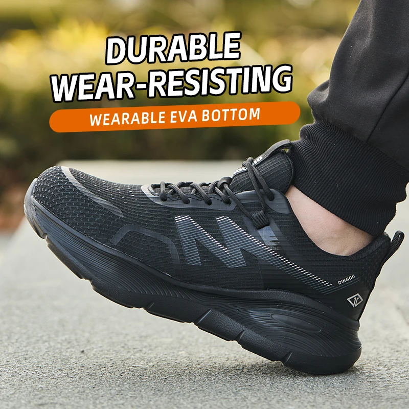Lightweight Safety Men Work Shoes Protective Safety Botas Men Anti Smash Anti-Stab Male Safety Work Non Slip Sneakers