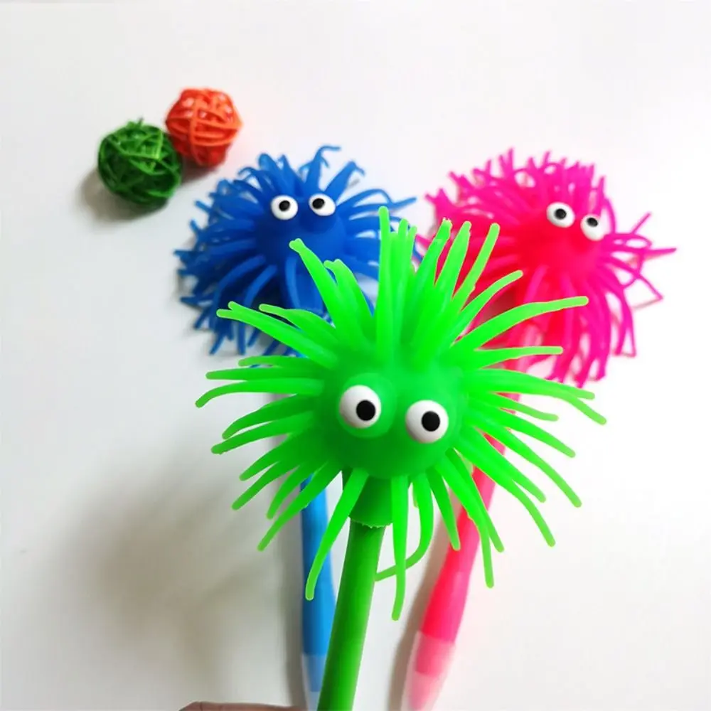 Hairy Octopus Ballpoint Pen Student Creative Decompression Gel Pen Write Smooth Cartoon Hairy Octopus Head Pen School Supplies