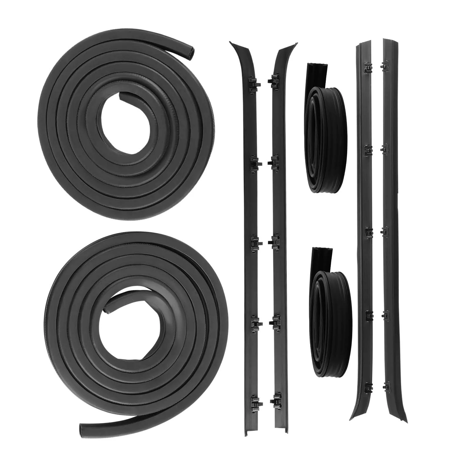 

Door Window Run Sweep Felts Weatherstrip Seals 8pcs Set for GMC K1500/K2500K3500 for GMC V1500/V2500/V3500 87-91