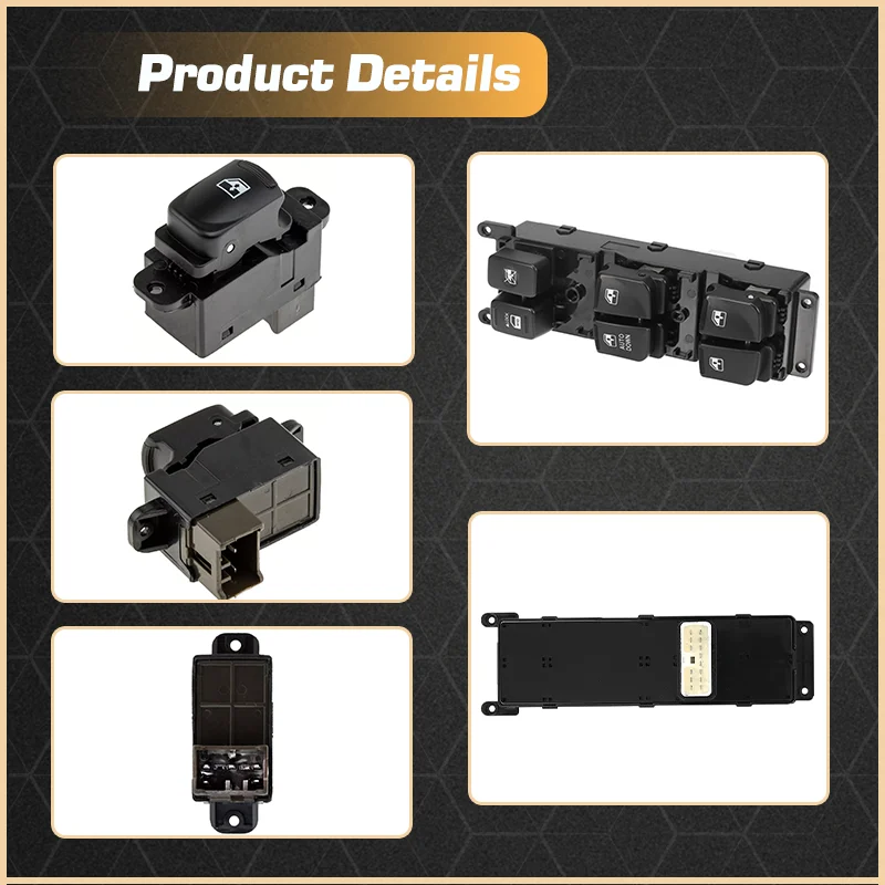 Car Power Window Switch For Hyundai Accent Hyundai Verna Super Hyundai Pony Brio Dodge Attitude 2007-2010 93570-1E110 935801E000