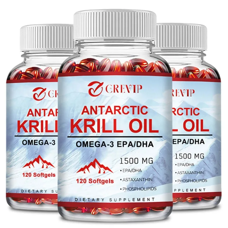 

Antarctic Krill Oil - with Astaxanthin, OMEGA-3 EPA/DHA - Heart, Brain & Joint Support