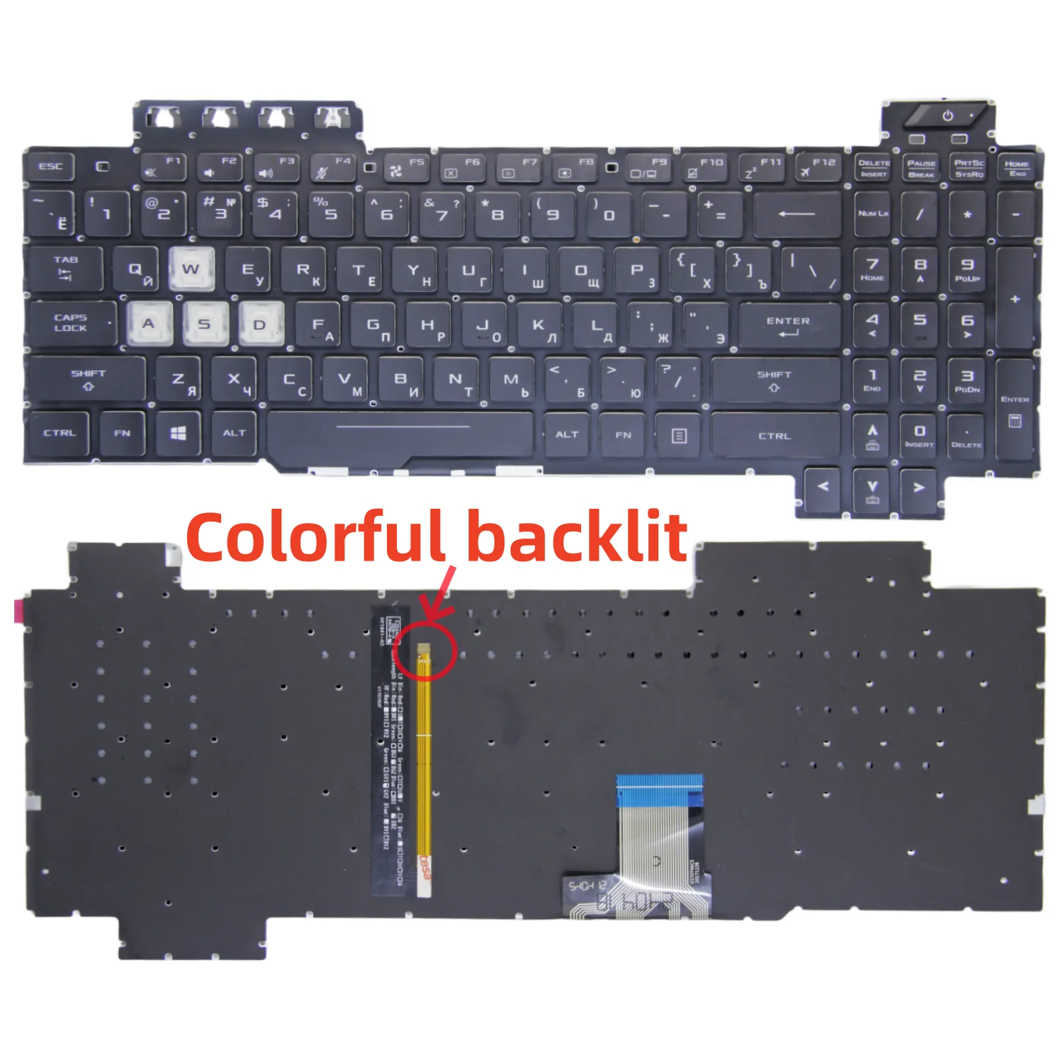 100%New US Keyboard For Asus Tuf FX80  FX86 FX95 FX505 FX504 FX705 ZX80G FZ80 FX80G GL703G English Laptop keyboard Backlit