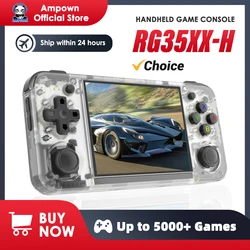 ANBERNIC RG35XX H Handheld Game Console 3.5''IPS Screen HDMI Output Linux System RG35XXH Retro Video Simulator Console Kids Gift