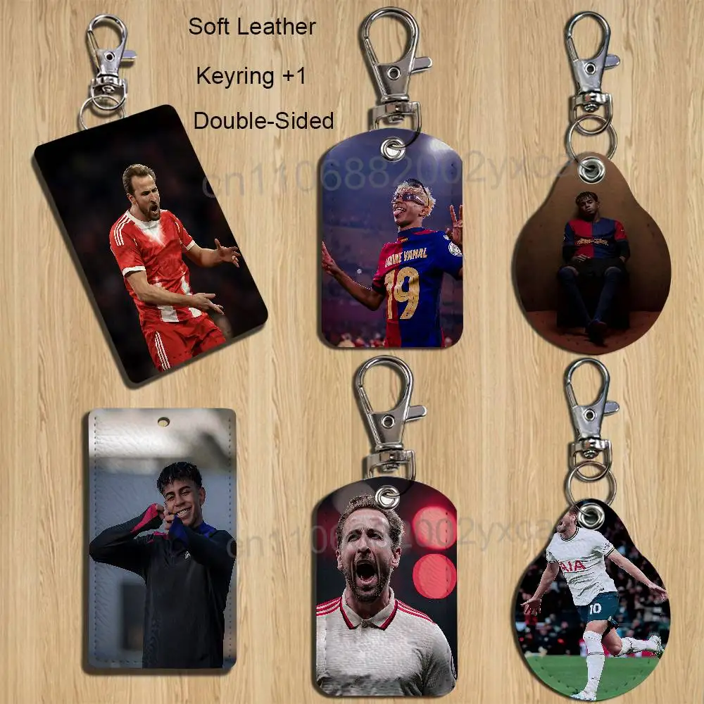 

game Harry Kane cool Lamine Yamal Card Holder Keychain Key Ring Door Lock Access Protective Case For Security Gift