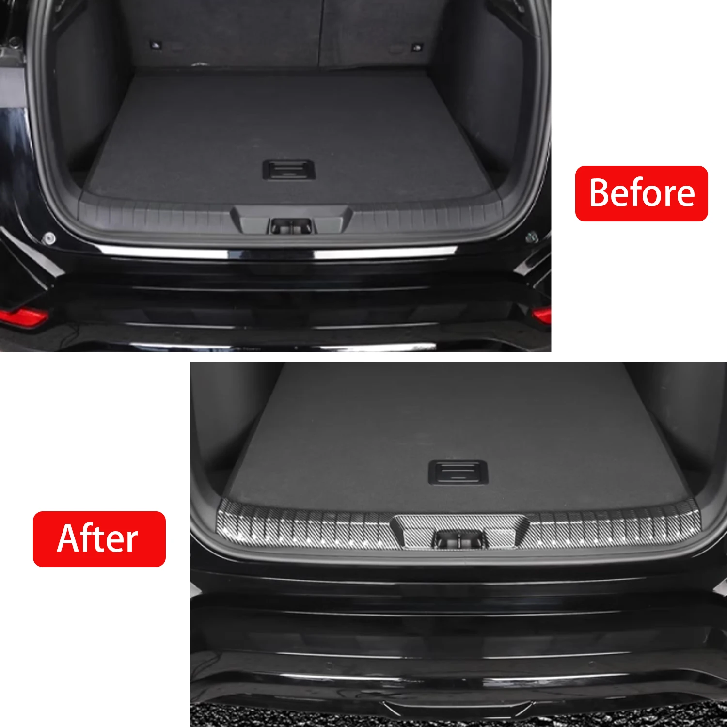 Car Accessories Exterior Inner Rear Trunk Bumper Protector Cover for BYD Song Plus DM-i EV / Seal U/ Sealion 6 2023-2025