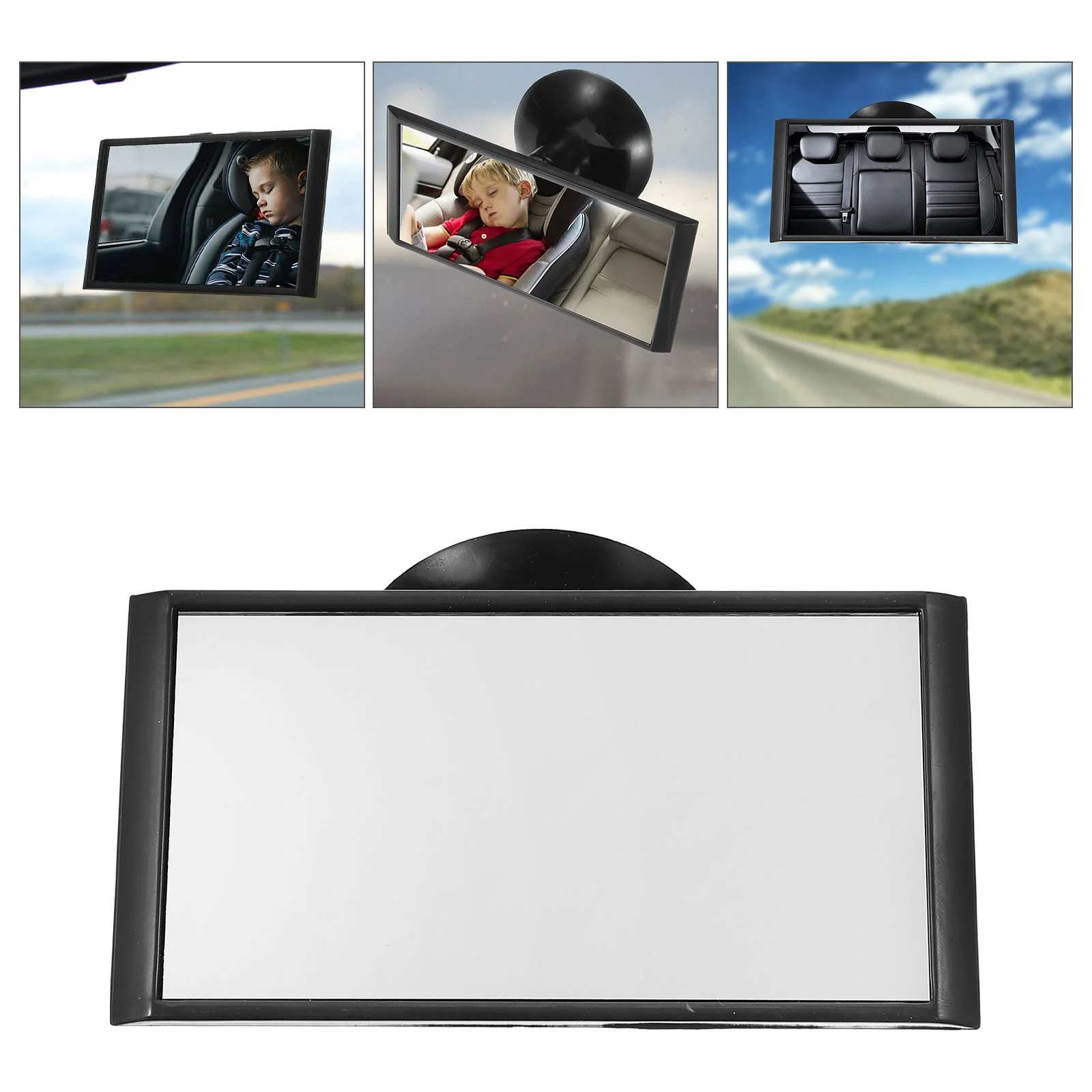 

Interior Auxiliary Mirror Adjustable Suction Cup Car Rear Auto View Baby for Rearview Automatic